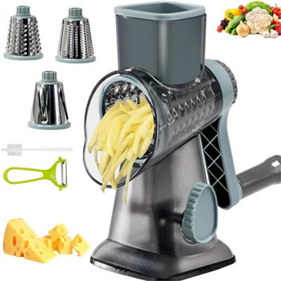 Blue-3-In-1 Vegetable Slicer Shredder Grater from B&Q