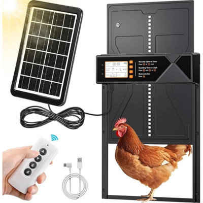 Automatic Solar Chicken Coop Door Ip45 Waterproof Chicken Door Opener from B&Q