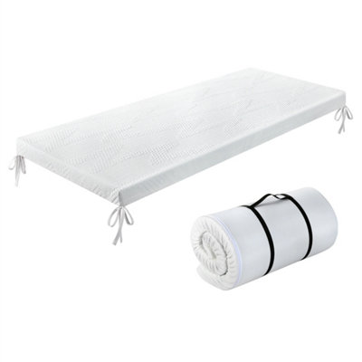190Cmx75Cmx7.6Cm Camping Mattress Topper Memory High Density Foam from B&Q