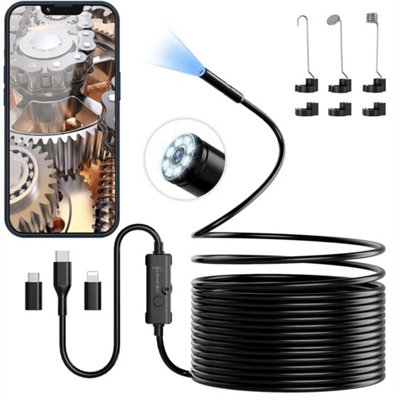 Endoscope Camera With Light 1920P Hd Borescope Camera from B&Q