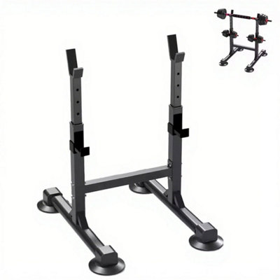 Squat Racks Barbell Rack Stand Adjustable Olympic Weight Bench Press Home Gym from B&Q