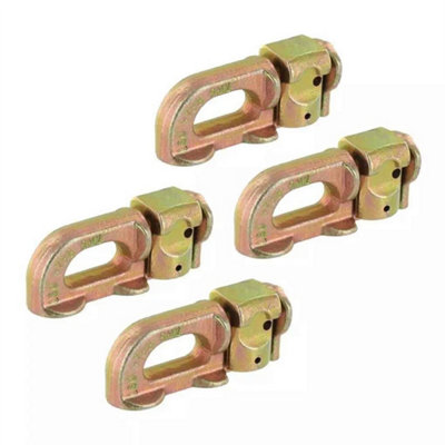  - 4X L Track Anchor Track Tie Down Point Rail Double Stud Trailer Caravan Cargo
