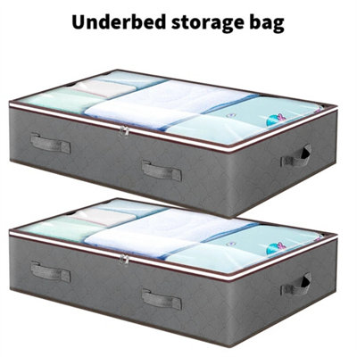 2Pcs Underbed Storage Bag 90L Under Bed Storage Box from B&Q