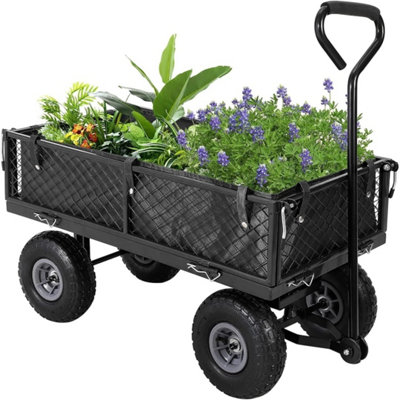  - Garden Cart Mesh Edge Cart For Gardens Black With Black Rain Cloth