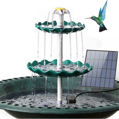 3 Tiered Bird Bath 3.5W Solar PumpDiy Solar Fountain Detachable Outdoor from B&Q