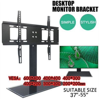 37-55 Inch Desk Table Top Tv Stand Bracket Lcd Led Plasma Vesa Mount Universal from B&Q