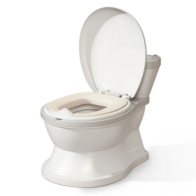  - Grey Toilet  Realistic Toddler Potty Chair With Removable Pot