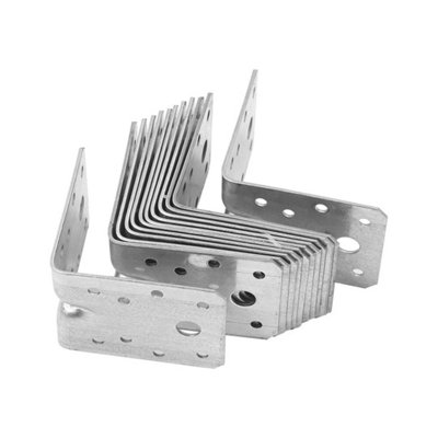 Galvanised Metal Corner Angle Brackets Steel Heavy Duty Braces from B&Q