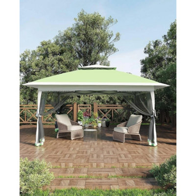  - Pop Up Gazebo Canopy Tent With Mosquito Nettingbackyar Patio Garden