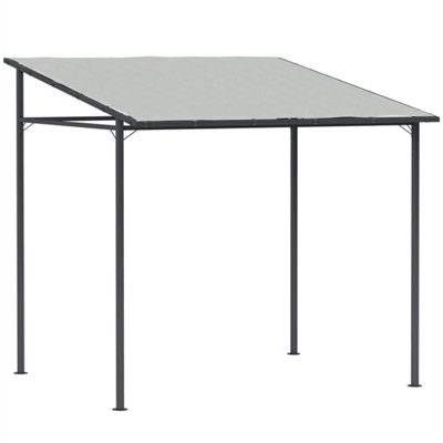  - Light Grey Wall Mounted Pergola Gazebo