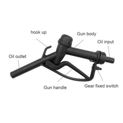 Manual Dispensing Diesel Oil Fuel Delivery Nozzle Hose Trigger Pump Gun from B&Q