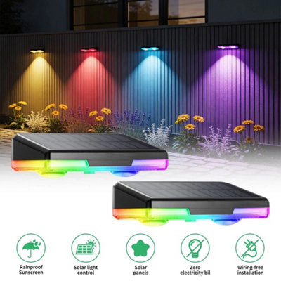  - 4Pack Solar Powered Door Fence Wall Light Led Outdoor