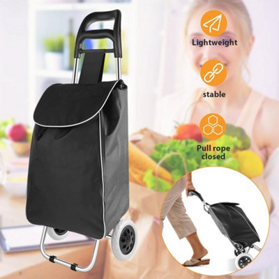  - Lightweight Folding Shopping Grocery Trolley With 2 Wheels Cart
