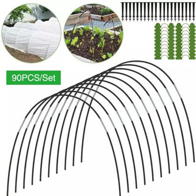 90Pc Garden Plant Grow Tunnel Support Hoops Kit For Greenhouse from B&Q