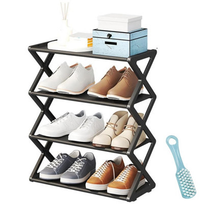 4 Tier Lightweight Compact Shoe Rack Stand Space Saving Organiser from B&Q