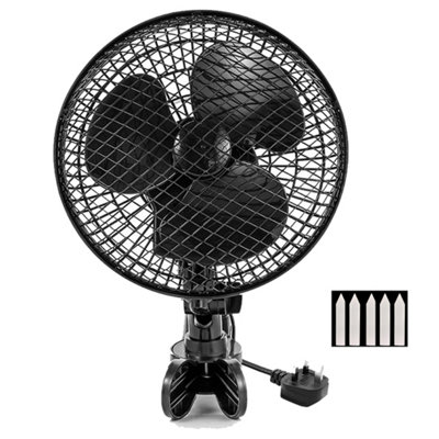  - Greenhouse Clip Fan Oscillating 2 Speeds Grow Tent Fan Ventilation
