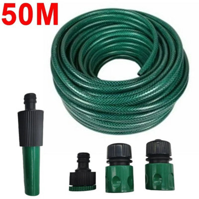  - 50M No Kink Reinforced Tough Garden Hose Reel Pipe Water Hosepipe