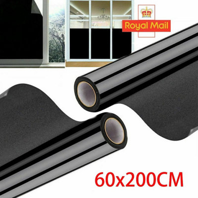 Blackout Static Cling Window Film For Privacy Block Sun Uv Protection 60X200Cm from B&Q