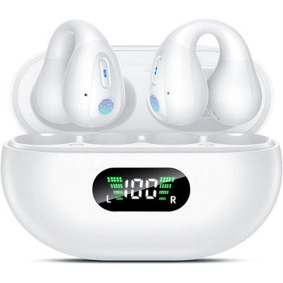 Wireless Clip On Earbuds Bluetooth 5.3 Open Ear Headphones from B&Q