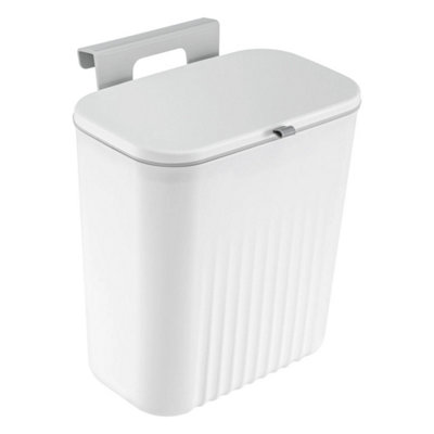 Food Waste Bin Can Hanging Trash Bins 9L Kitchen Bin -White from B&Q