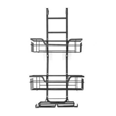  - Over Door Screen Shower Hanging Caddy Rack Home Bath Organiser Metal