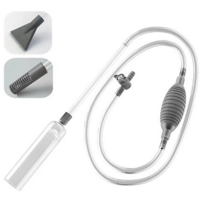 Aquarium Fish Tank Pump Clean Vacuum Siphon Water Change Gravel from B&Q