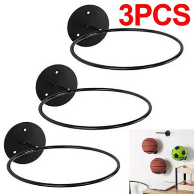 3 Wallmounted Football Display Holder Metal Storage Rack Basketball from B&Q