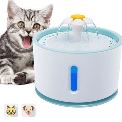  - 2.4L Cat Water Fountain For Pet Dog Led Drinking Water Bowl