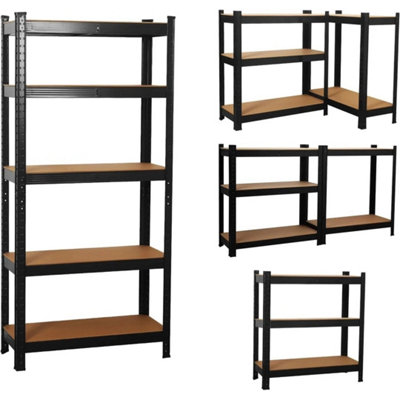  - Heavy-Duty Garage Shelving Units 5 Tier Racking Metal Storage