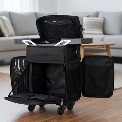 - Professional Rolling Makeup Train Case With Drawers Travel Trolley