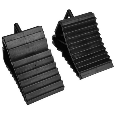 4X Heavy Duty Plastic Wheel Chock Tough Chocks Stop Car Trailer from B&Q
