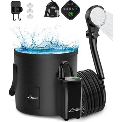 Portable Camping Shower 6000Mah Rechargeable Shower Pump from B&Q