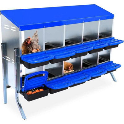 10 Compartment Chicken Nest Mental Nesting Box Chicken Coop Box