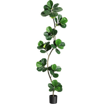  - Artificial Fiddle Leaf Fig Tree,faux Ficus Lyrata Plant Tall Tree