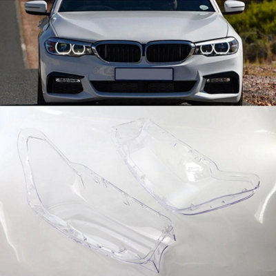 1Pair Headlight Lens Headlamp Cover Shell For 5 Series