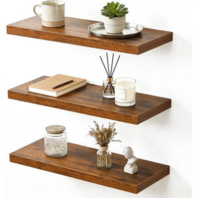 Floating Wall Shelves Display Shelf Wall Mount For Living Room 3Pcs