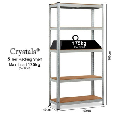  - 5 Tier Racking Heavy Duty Garage Shelving Storage Shelves