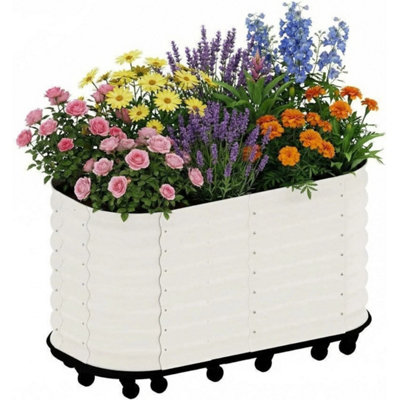  - Galvanized Raised Garden Bed Self-Watering Elevated Planter Box
