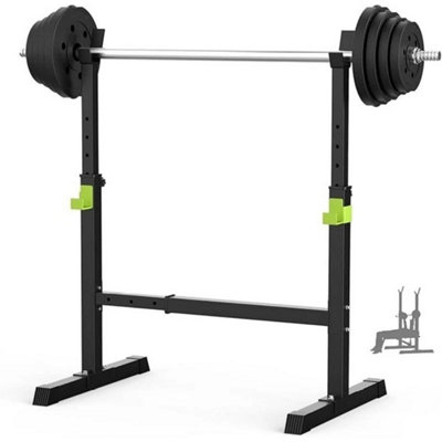 Horizontal Rack Adjustable Barbell Rack Weight Barbell Bar Stand from B&Q