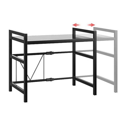 2 Tier Expandable Microwave Oven Rack Stand Storage Holder Kitchen from B&Q