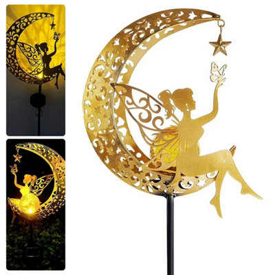 Fairy Led Solar Lights Outdoor Garden Patio Lighting Moon Stake Light from B&Q