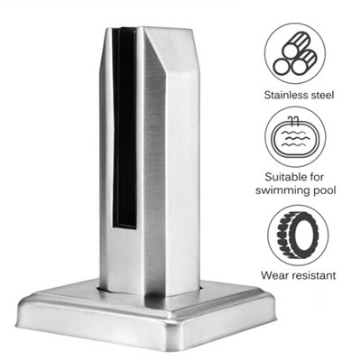 Stainless Steel Spigot Glass Pool Fencing Clamp Balustrade Spigot from B&Q