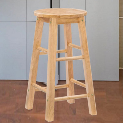60Cm Wooden Bar Stool For Kitchen Breakfast Bar from B&Q
