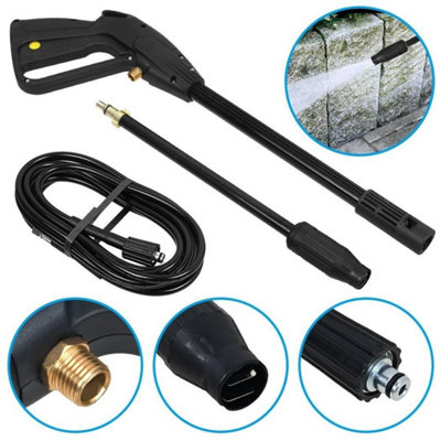  - 150Bar Pressure Power Washer Spray Gun Jet Lance Trigger Wash Wand & 8M Hose Kit