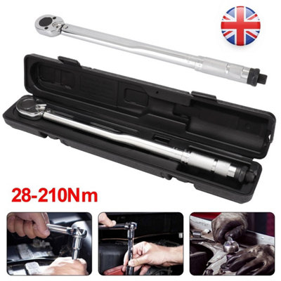 Torque Wrench Square Drive Adjustable Click Spanner Hand Ratchet from B&Q