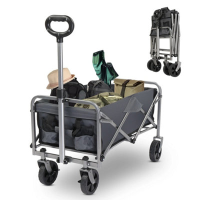 Folding Hand Cart Garden Wagon Trolley Festival Camping Beach Picnic