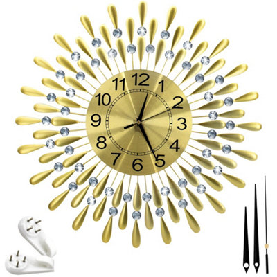  - Diamante Beaded Crystals Quartz Jeweled Wall Clock Home Decor