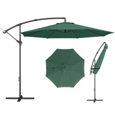 Garden Banana Parasol Cantilever Umbrella  Base  Dark Green from B&Q