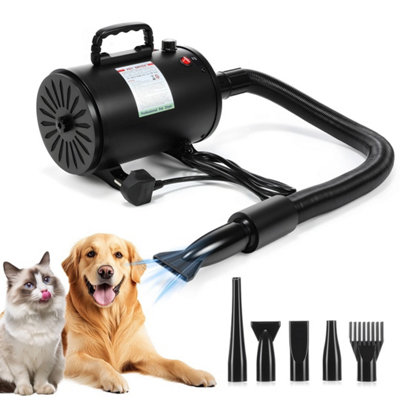 2800W High Velocity Dryer Pet Hair Dryer Grooming Hairdryer Fur Blower Blaster from B&Q