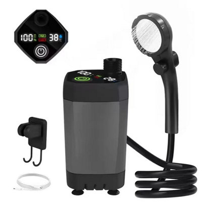 Grey Portable Shower Camping Shower Camp Outdoor Shower from B&Q